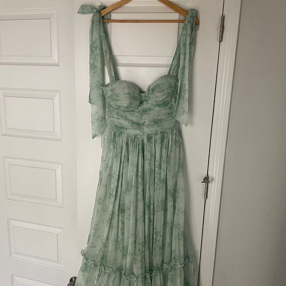 Petal and Pup Floret Midi Dress - Sage - Picture 4 of 5